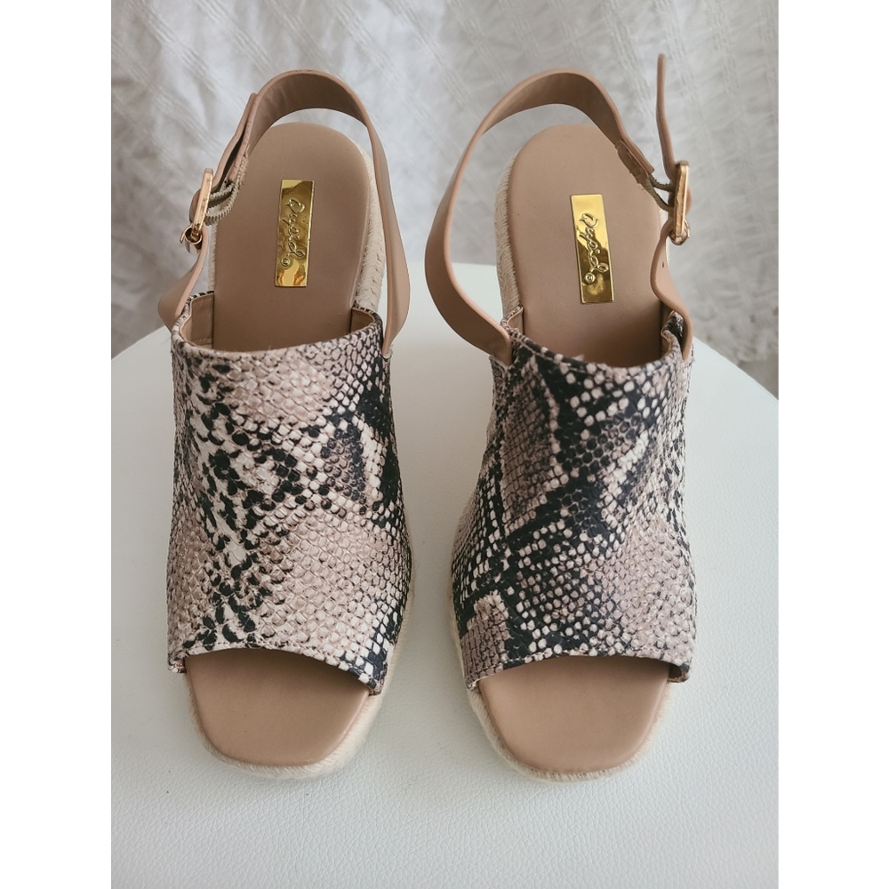 Cascade Snake Print Espadrille - Natural